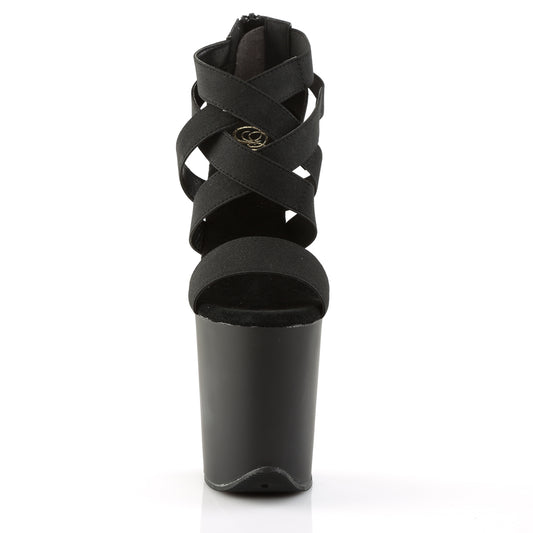 【PLEASER】FLAMINGO-869 プラットフォームシューズ Blk Elastic Band-Faux Leather/Blk Matte【取寄】
