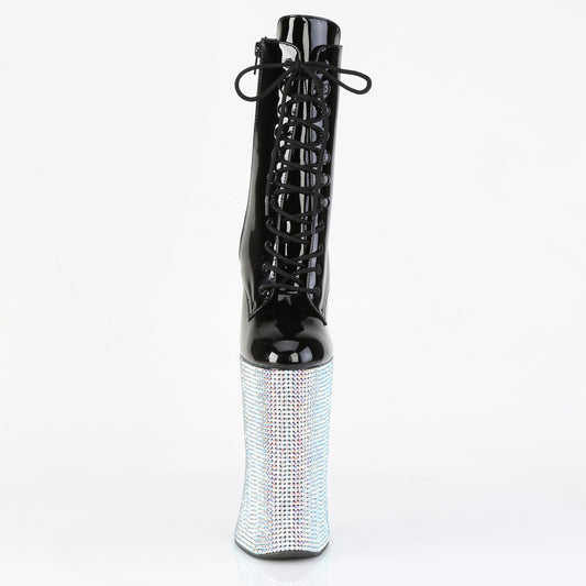 【PLEASER】FORBIDDEN-1020BEJ シューズ Blk Pat/Slv AB RS【取寄】