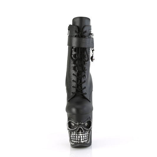 【PLEASER】RAPTURE-1020STR-LT シューズ Blk Faux Leather/Blk Matte-Rubbed Slv【取寄】