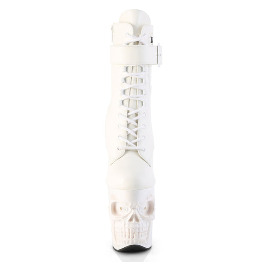【PLEASER】RAPTURE-1020STR-LT プラットフォームシューズ Wht Faux Leather/Wht Matte【取寄】
