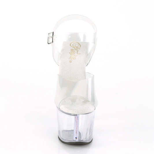 【PLEASER】SKY-308N-RBH プラットフォームシューズ Clr Hologram TPU/Clr【取寄】