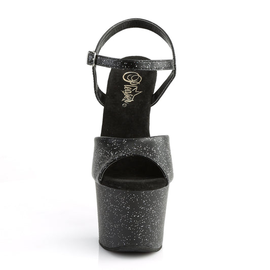 【PLEASER】SKY-309MMG プラットフォームシューズ Blk Faux Leather/Blk Matte【取寄】