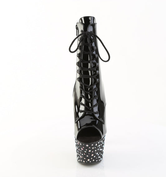 【PLEASER】STARDANCE-1021 プラットフォームシューズ Blk Pat/Blk-Slv Multi RS【取寄】