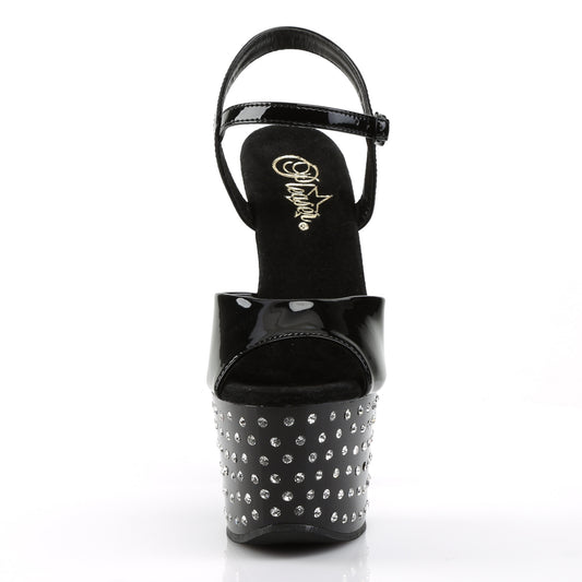 【PLEASER】STARDUST-709 シューズ Blk Pat/Blk【取寄】
