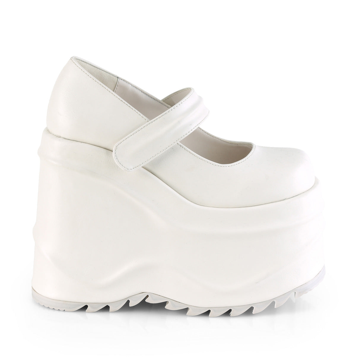【DEMONIA】WAVE-32 ヒール Wht Vegan Leather【取寄】