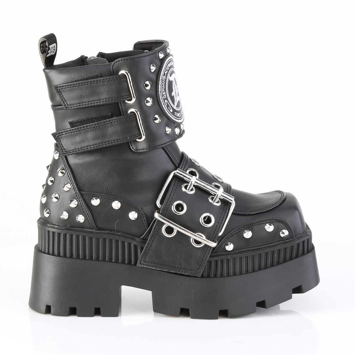 【DEMONIA】WRATH-58 アンクルブーツ Blk Vegan Leather【取寄】