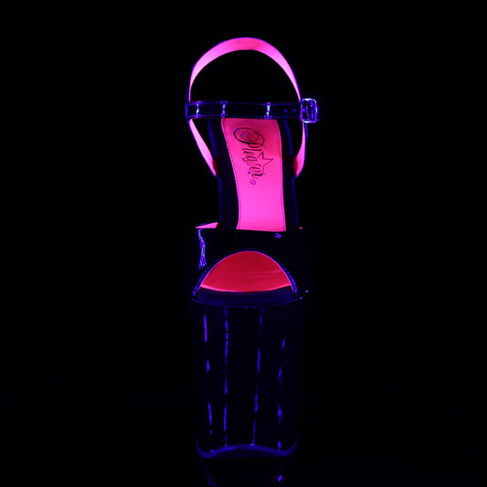 【PLEASER】XTREME-809TT シューズ Blk Pat-Neon H. Pink/Blk【取寄】