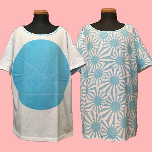 【FAR STAR】BIG Tシャツ(日の丸リバーシブル/サックス)