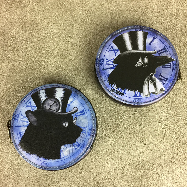 STEAMPUNK CAT/RAVEN COIN CASE