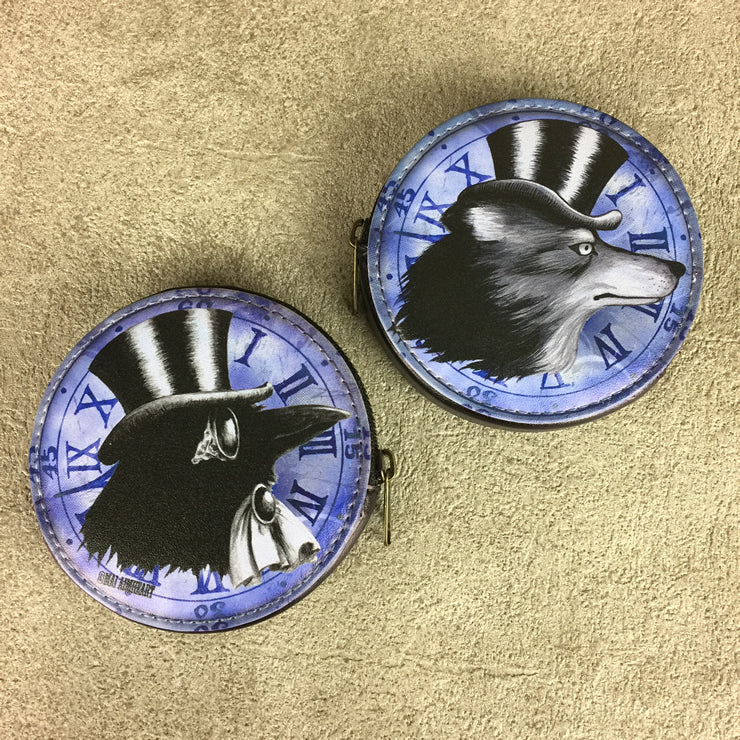 STEAMPUNK WOLF/RAVEN COIN CASE