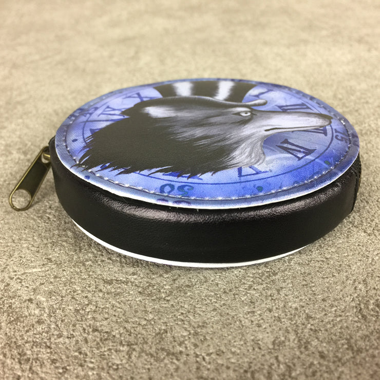 STEAMPUNK WOLF/RAVEN COIN CASE