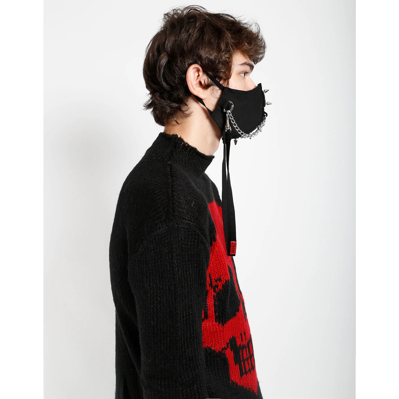 SPIKE & CHAIN FACE COVER (IS5034-001)