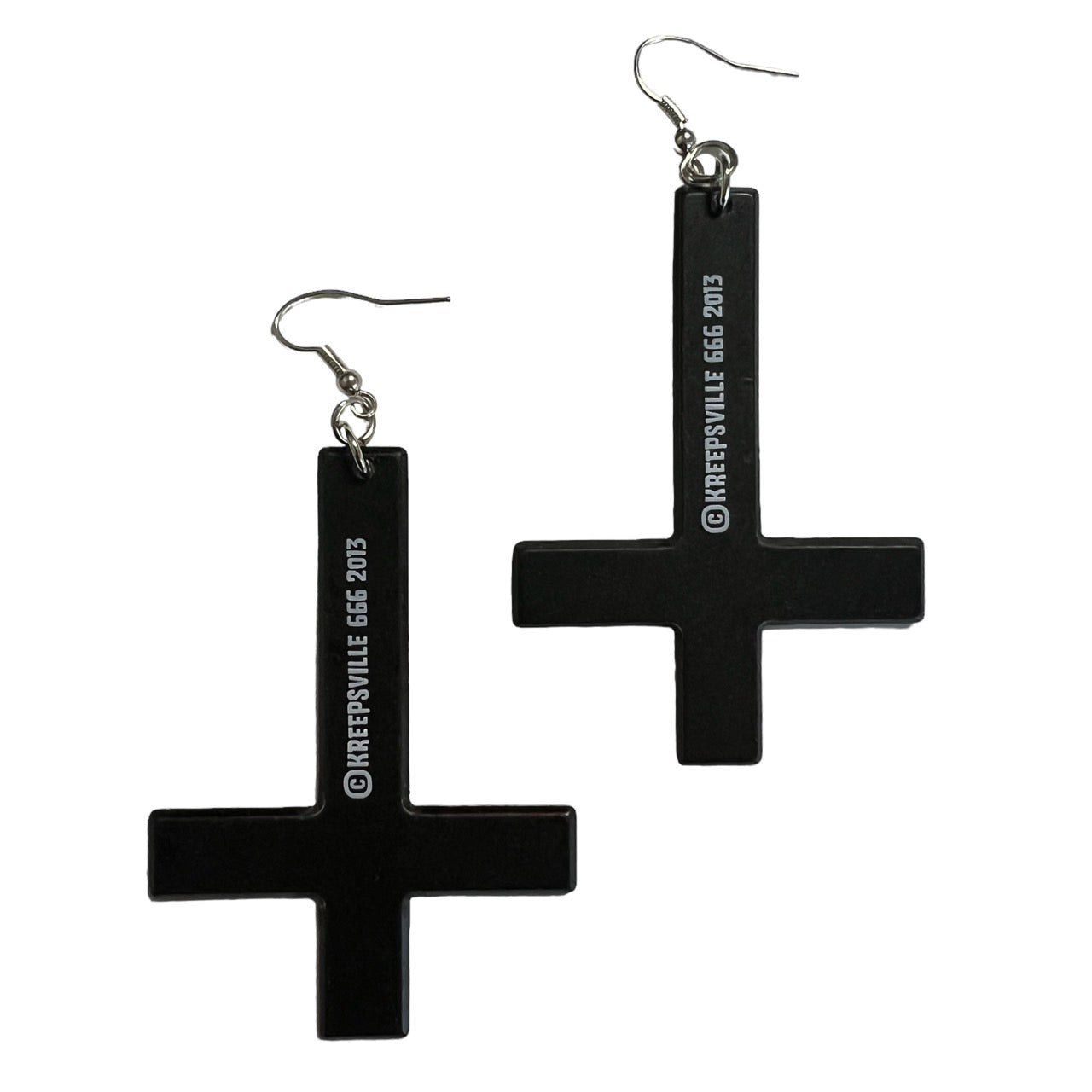 inverted cross earrings