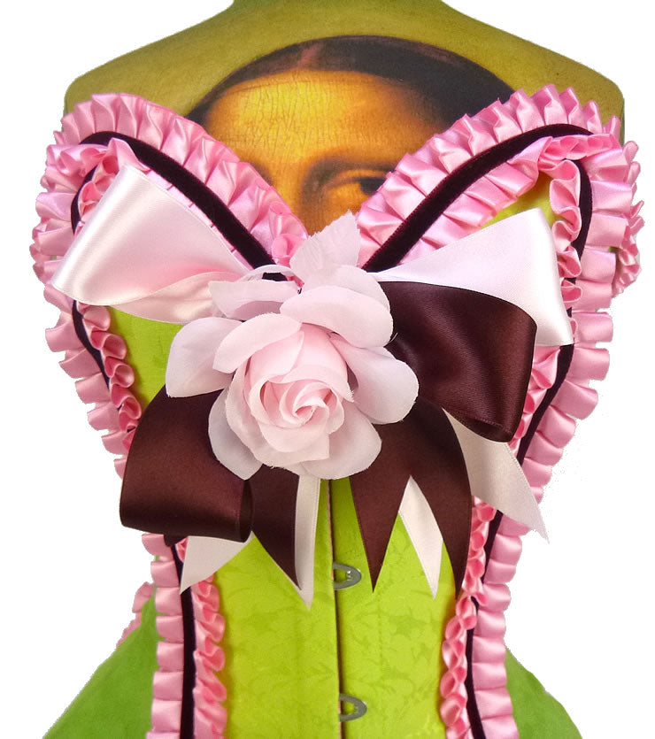 Overbust Corset - CUPCAKE GREEN