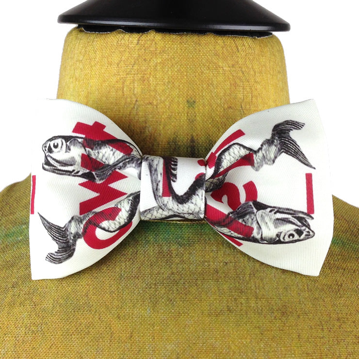 BOW TIE - FISH (RED LOGO)