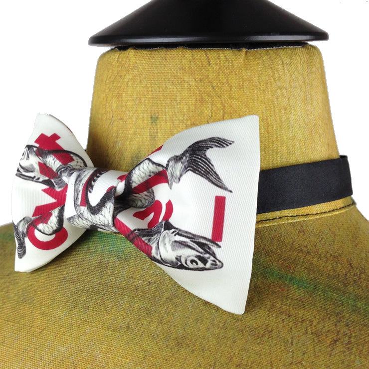 BOW TIE - FISH (RED LOGO)
