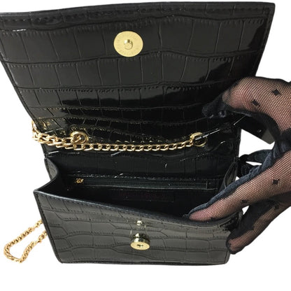 EYE SHOULDER BAG / CROCO