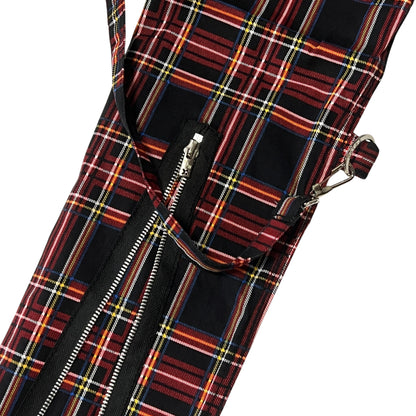 【TRIPP NYC】タータンチェックボンデージパンツ＊CLASSIC SLIM LEG BONDAGE PANT BLACK PLAID(IS674MP)