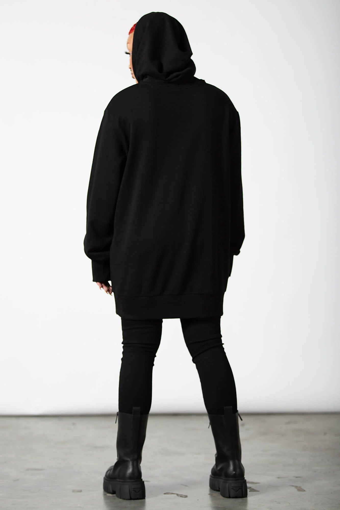 【KILL STAR】BELLOW LONGLINE HOODIE[UNISEX]＊サタニックプリントロングフーディー