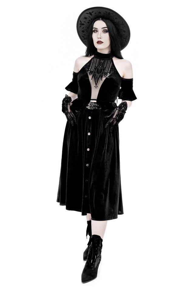 【RESTYLE】トップス＊DARK ALTAR HALTERNECK TOP【取寄】