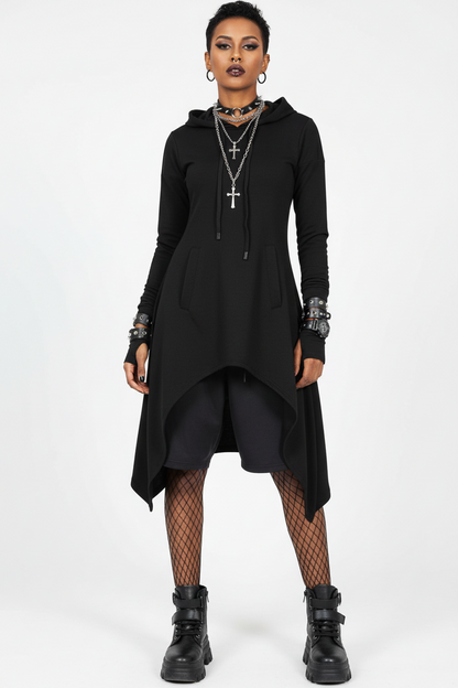 【KILL STAR】DUNGEONESS HOODIE＊裏起毛ロングプルオーバーフーディー-SIZE:XXL