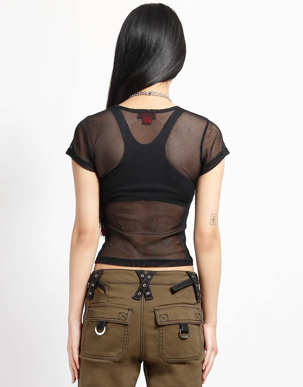 【TRIPP NYC】半袖フィッシュネット＊BABY TEE FISHNET(FN4562)