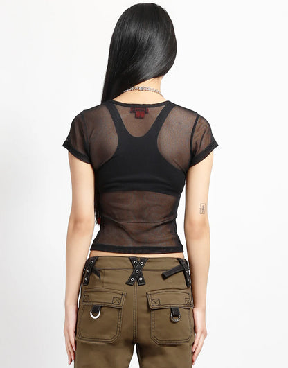 【TRIPP NYC】半袖フィッシュネット＊BABY TEE FISHNET(FN4562)