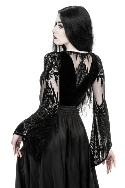 【RESTYLE】トップス＊Gothic Chapel Bodysuit Vneck【取寄】