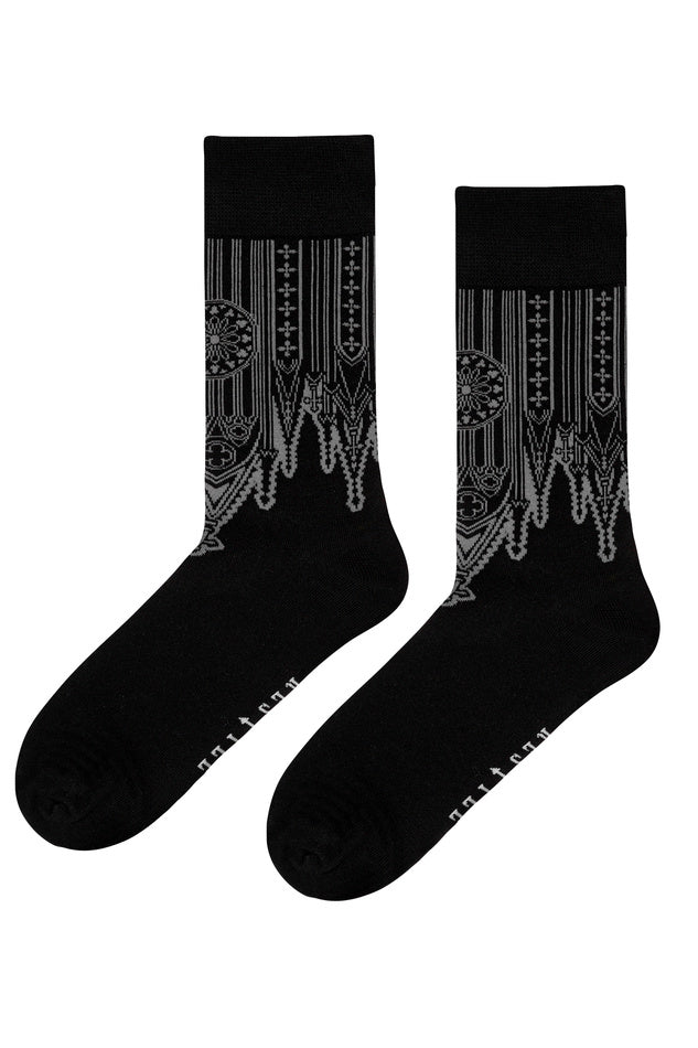 【RESTYLE】ソックス＊INVERTED CATHEDRAL JACQUARD SOCKS