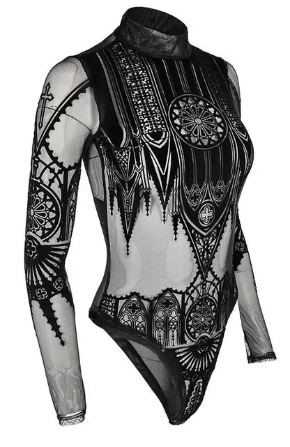 【RESTYLE】トップス＊INVERTED CATHEDRAL MESH BODYSUIT