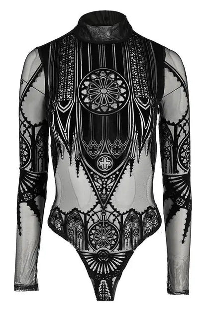 【RESTYLE】トップス＊INVERTED CATHEDRAL MESH BODYSUIT
