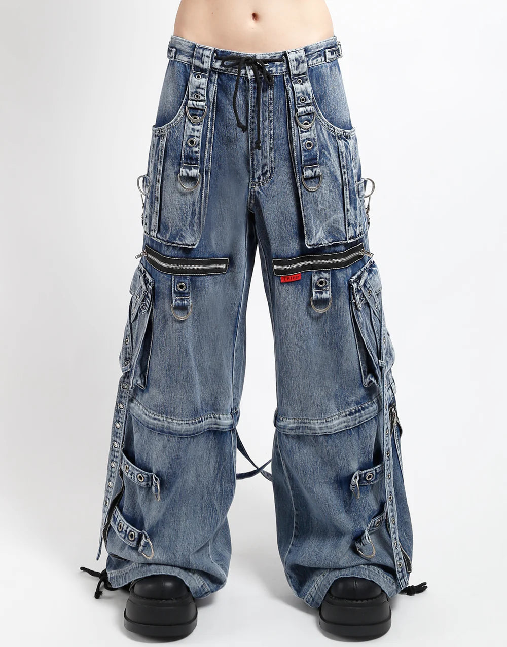 【TRIPP NYC】X-STRAP PANT FOG WASH INDIGO DENIM(JM7144MB)