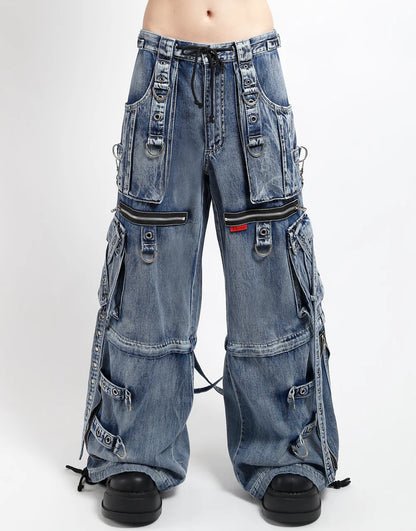 【TRIPP NYC】X-STRAP PANT FOG WASH INDIGO DENIM(JM7144MB)