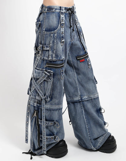 【TRIPP NYC】X-STRAP PANT FOG WASH INDIGO DENIM(JM7144MB)