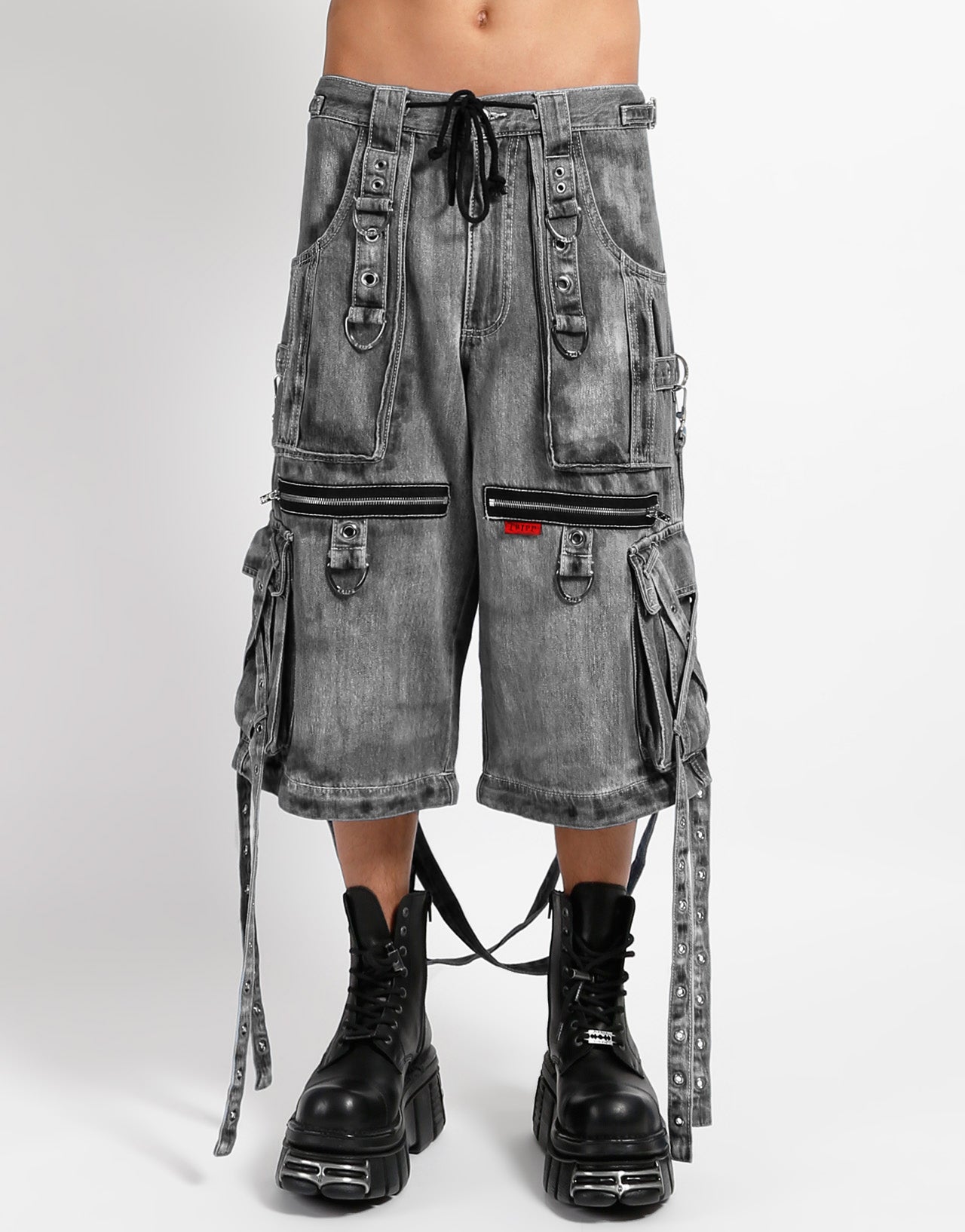 【TRIPP NYC】X-STRAP PANT FOG WASH BLACK DENIM(JM7144MB)