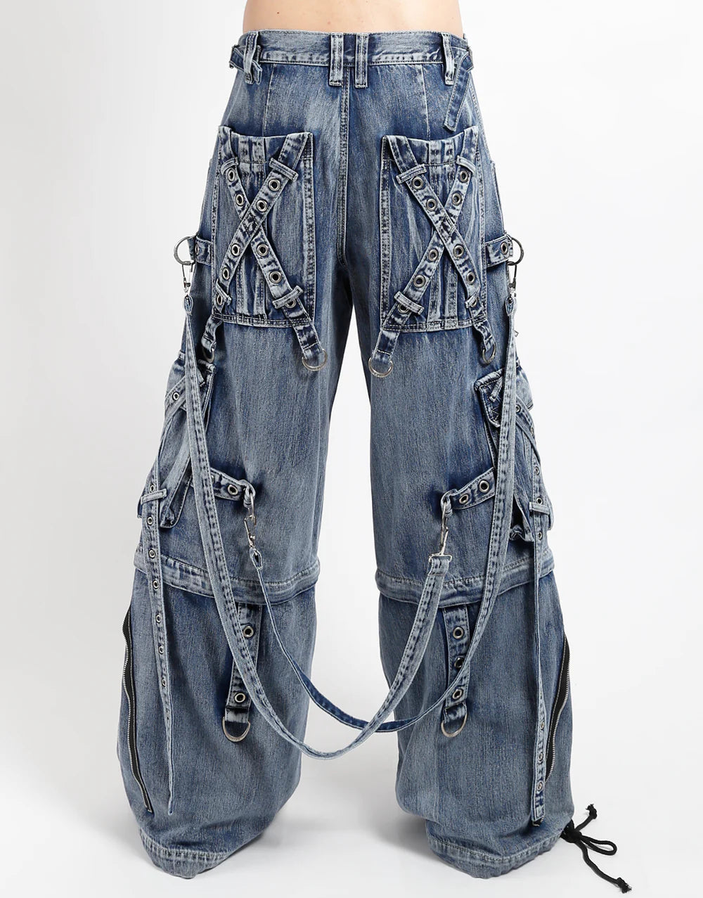 【TRIPP NYC】X-STRAP PANT FOG WASH INDIGO DENIM(JM7144MB)