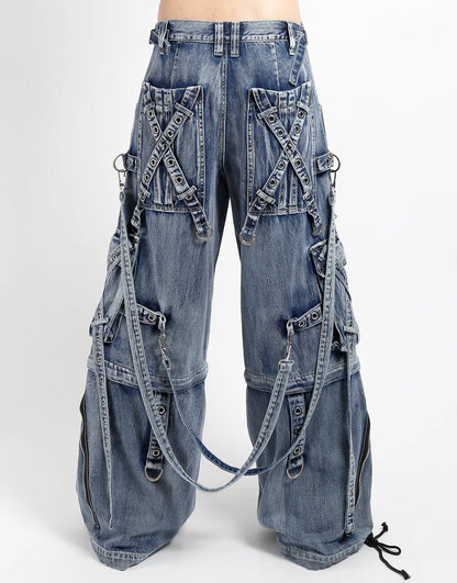 【TRIPP NYC】X-STRAP PANT FOG WASH INDIGO DENIM(JM7144MB)