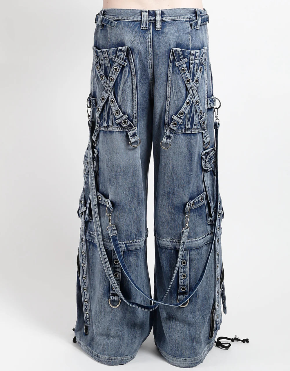 【TRIPP NYC】X-STRAP PANT FOG WASH INDIGO DENIM(JM7144MB)