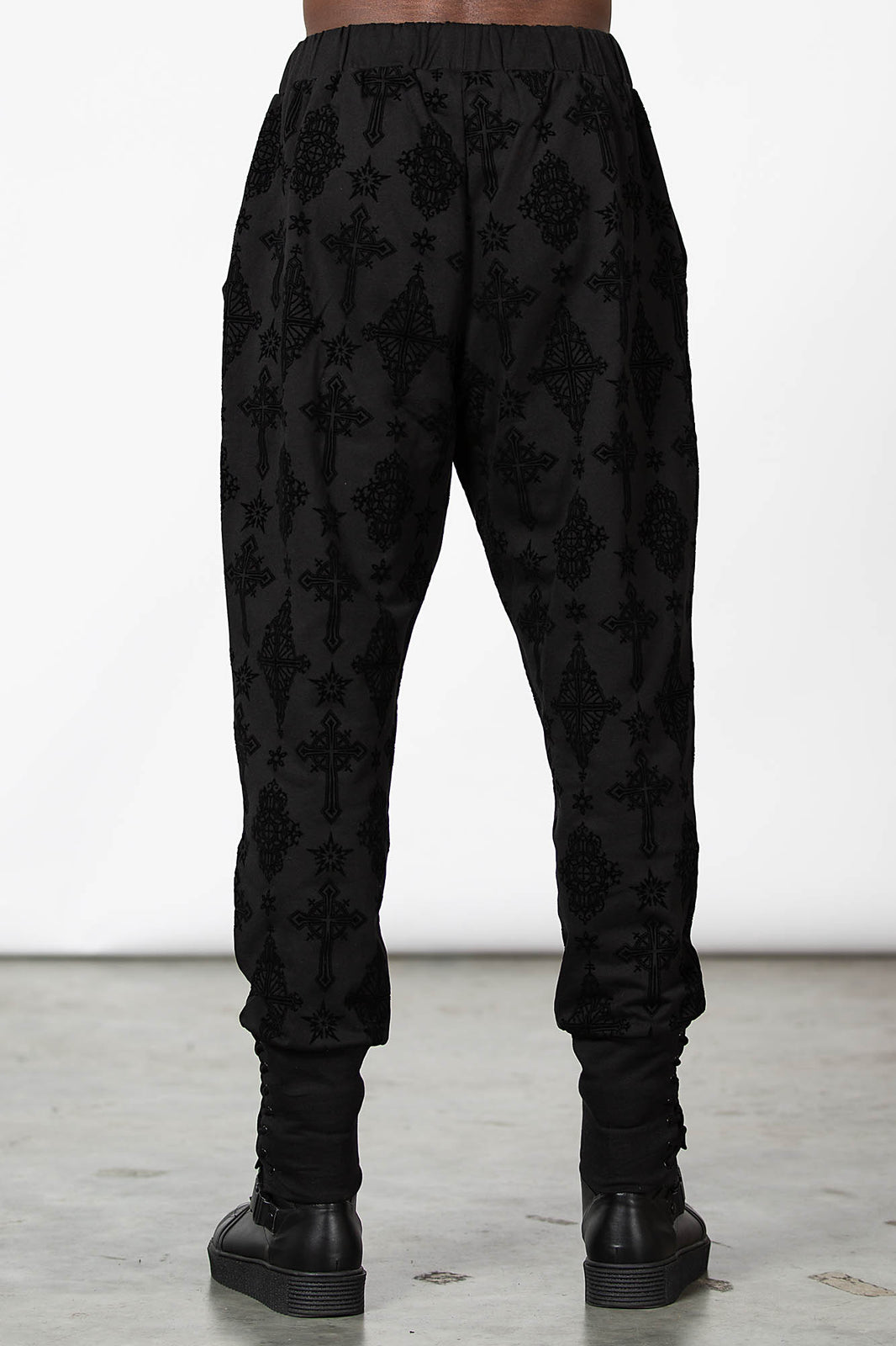 【KILL STAR】NIGHT THIRST JOGGERS[UNISEX]＊クロス柄ジョガーパンツ-SIZE:XXL