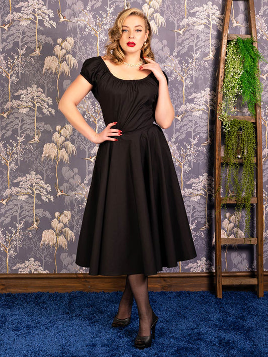 【WHAT KATIE DID】1950s Black Bardot Dress【取寄】