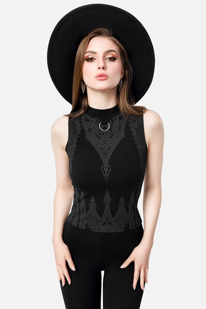 【RESTYLE】トップス＊SINFUL SPIRES O-RING TOP【取寄】