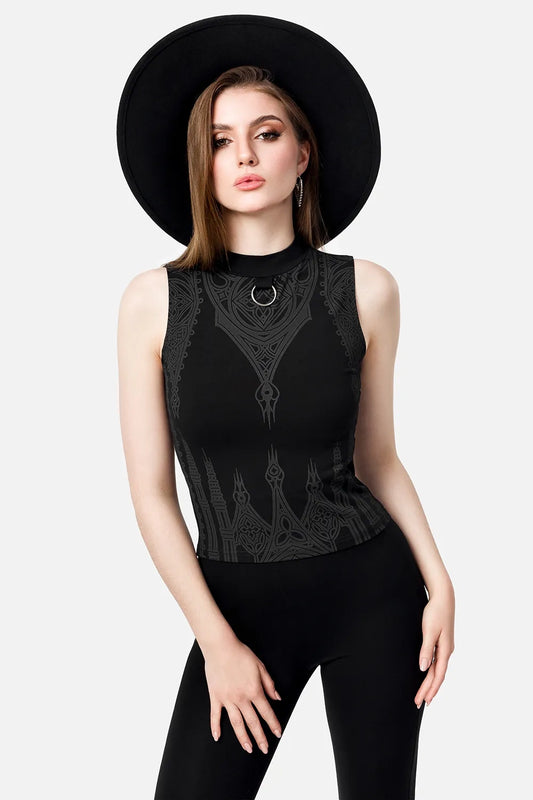 【RESTYLE】トップス＊SINFUL SPIRES O-RING TOP【取寄】