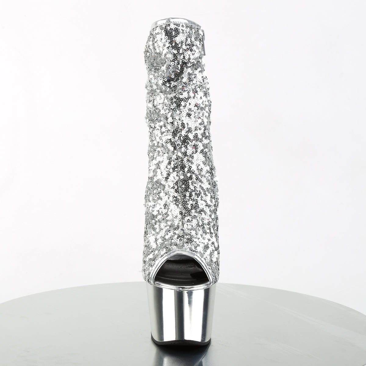 【PLEASER】ADORE-1008SQ シューズ Slv Sequins/Slv Chrome【取寄】