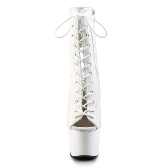 【PLEASER】ADORE-1016 シューズ Wht Faux Leather/Wht【取寄】
