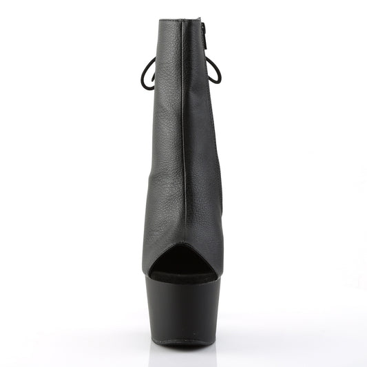 【PLEASER】ADORE-1018 シューズ Blk Faux Leather/Blk Matte【取寄】