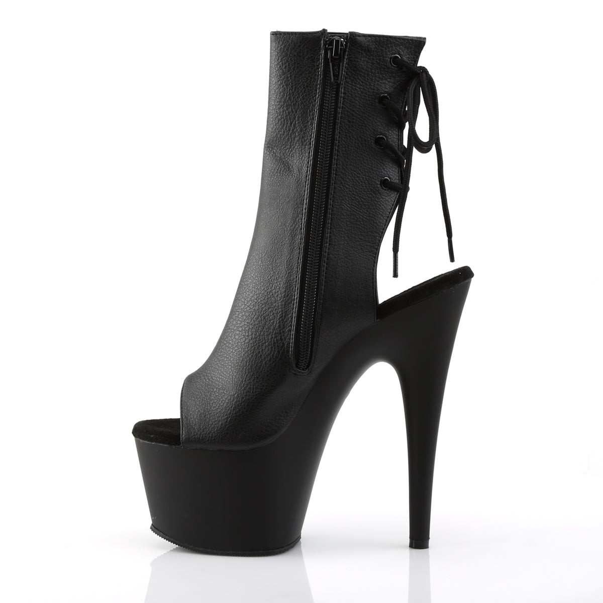 【PLEASER】ADORE-1018 シューズ Blk Faux Leather/Blk Matte【取寄】