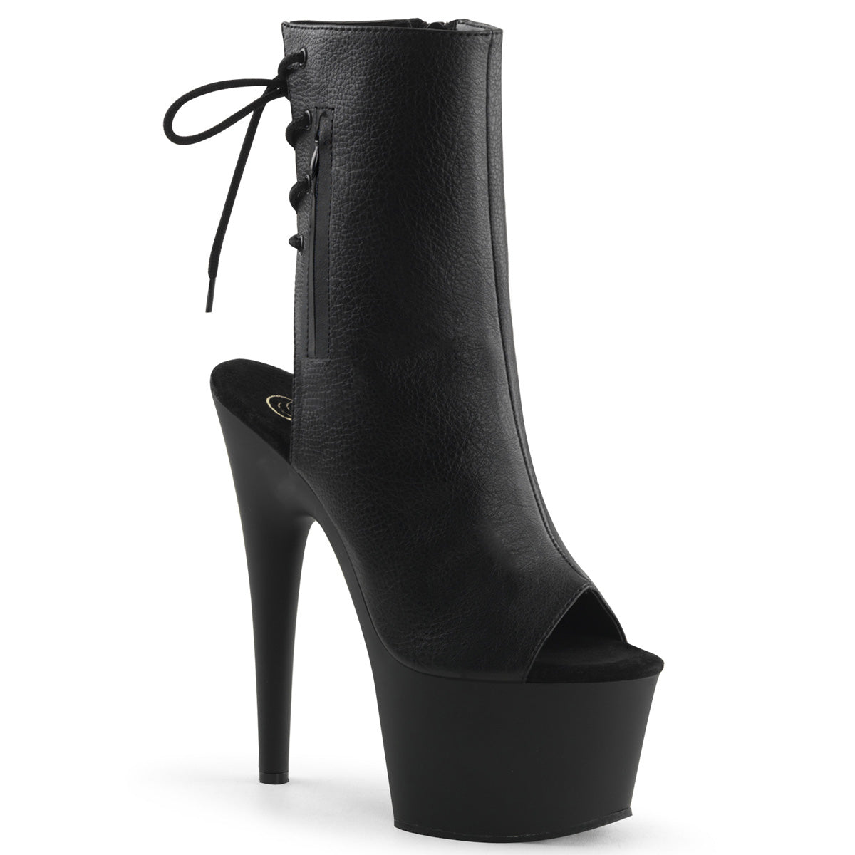 【PLEASER】ADORE-1018 シューズ Blk Faux Leather/Blk Matte【取寄】