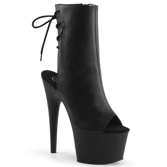 【PLEASER】ADORE-1018 シューズ Blk Faux Leather/Blk Matte【取寄】