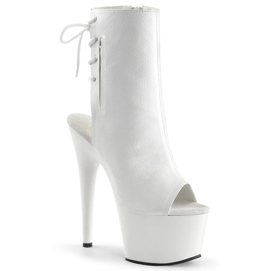 【PLEASER】ADORE-1018 シューズ Wht Faux Leather/Wht【取寄】