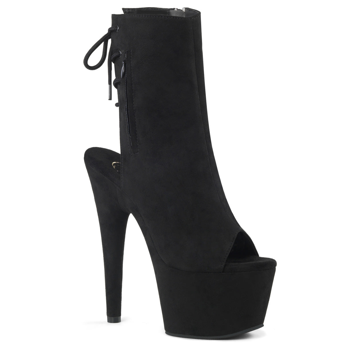 【PLEASER】ADORE-1018FS シューズ Blk Faux Suede/Blk Suede【取寄】